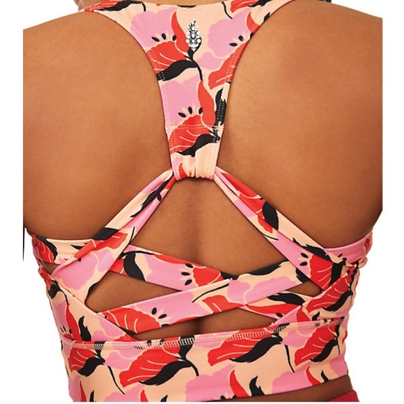 FP Movement by Free People Ashford Printed Synergy Top in Clementine Combo - Picture 2 of 3